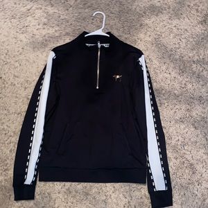 3/4 zip pink sweatshirt